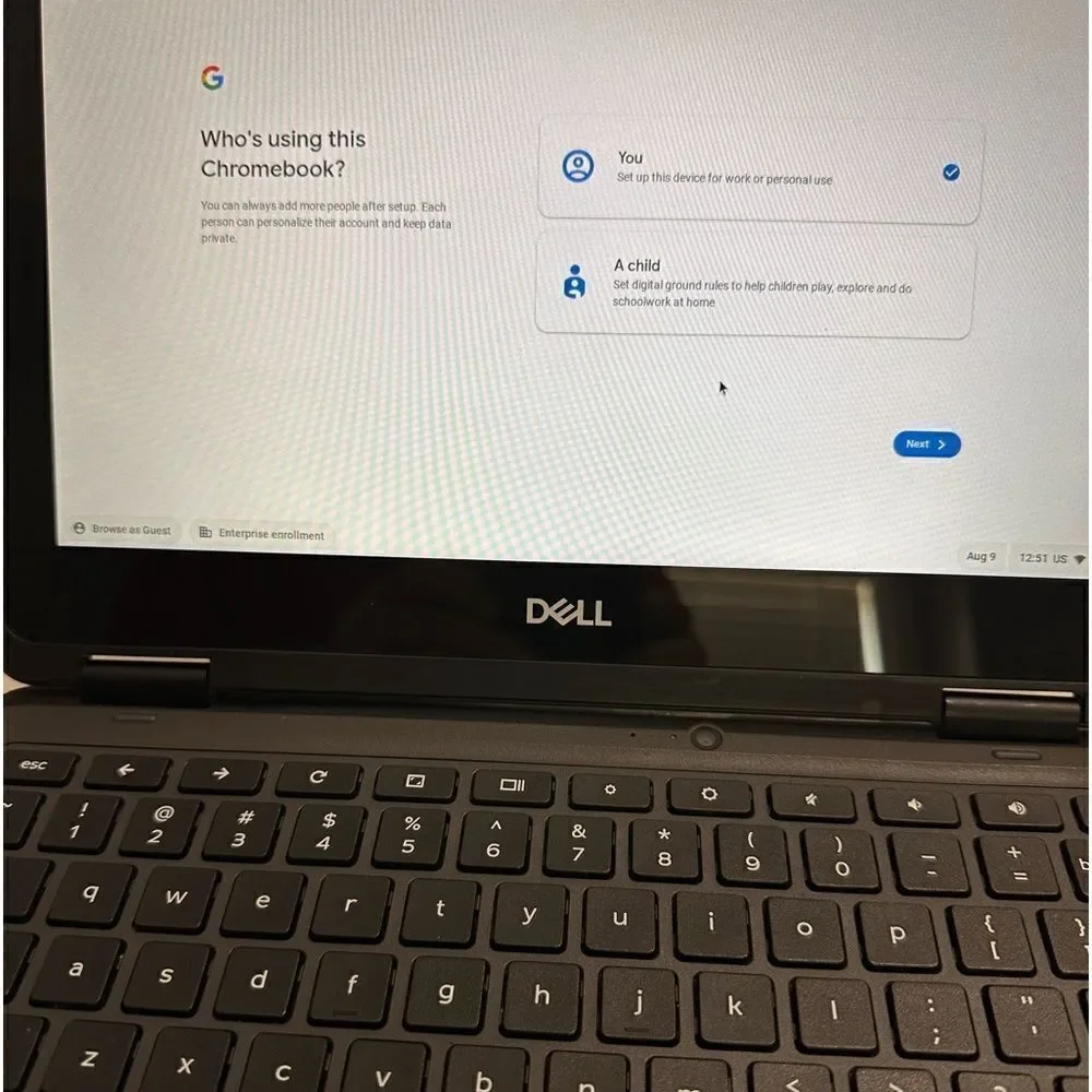 DELL 2 in 1 Chromebook 3100 Laptop in Gray Gunmetal Color (refurbished/used)